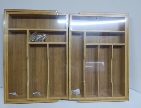 ZESTAW 2x Bambusowy Organizer do Szuflady Lifewit – Rozsuwany XXL