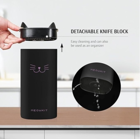 ZESTAW NOŻY 5W1 BLOK KOCIA ŁAPA OSTRZA STALOWE NOŻE PREMIUM,