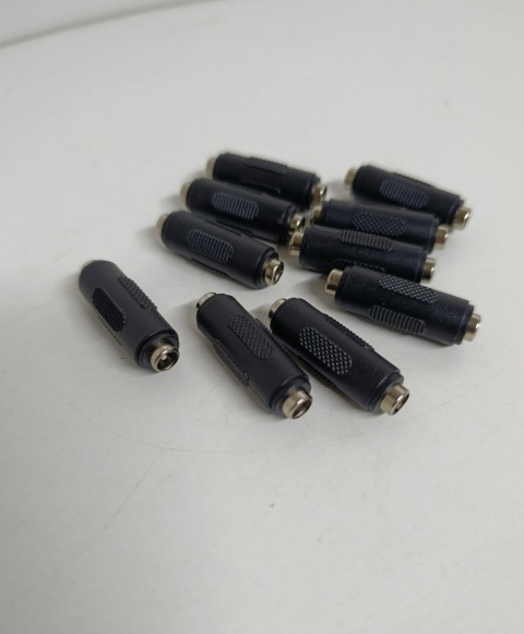 10 szt Łącznik beczka mini jack 3,5mm stereo