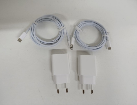 2szt szt zestaw ŁADOWARKA SIECIOWA 20W USB-C DO IPHONE 11 12 13 14 PRO MAX +KABEL LIGHTNING
