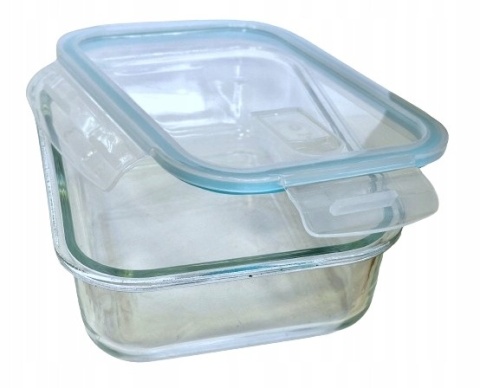 6 x Pojemnik szklany z pokrywką 1 L