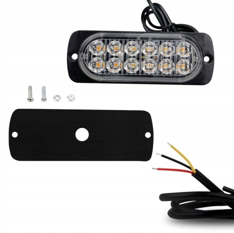 8x LAMPY OSTRZEGAWCZE STROBOSKOP POMOC LAWETA 12 LED