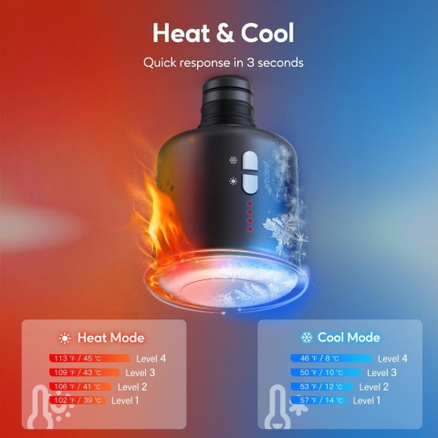 ARBOLEAF Mini Masażer Z Funkcją Ciepła I Zimna USB-C 3200 U/min