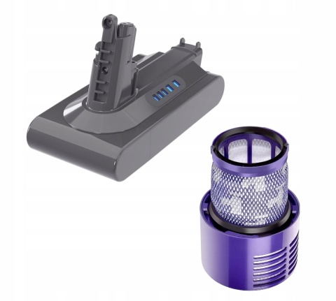 BATERIA ZAMIENNA + FILTR DO DYSON V10 25.2V 6000 mAh ZAMIENNIK