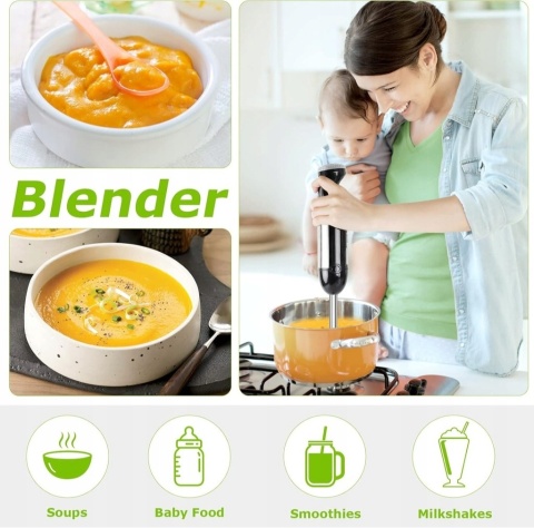 Blender ręczny Bonsenkitchen HB3203 1000 W srebrny/szary