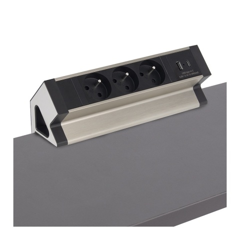 DESK BOX Gniazdo meblowe 3 x 230V plus 2 x USB A C