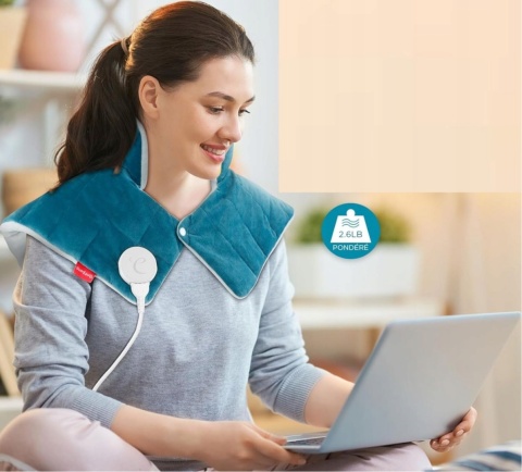 ELEKTRYCZNA PODUSZKA ROZGRZEWAJĄCA NA SZYJĘ, KARK I RAMIONA