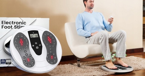 Elektryczny Stymulator Krążenia Masażer Stóp TENS Neuropatia EMS 10 Trybów