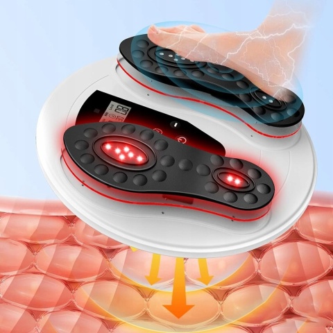 Elektryczny Stymulator Krążenia Masażer Stóp TENS Neuropatia EMS 10 Trybów