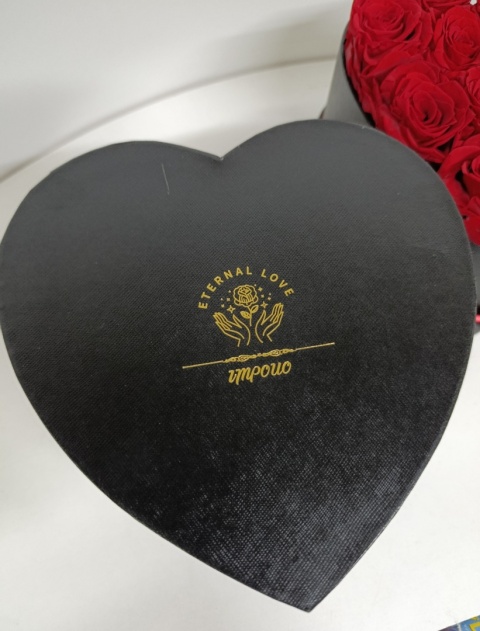 Flower Box CZERWONE RÓŻE 17 szt Pudełko w kształcie Serca