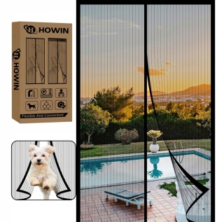 HOWIN Moskitiera na drzwi balkonowe z magnesem 90x210 cm