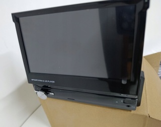 Hikity 1DIN Radio 7" CarPlay Android Auto BT SWC USB AUX wysuwany ekra