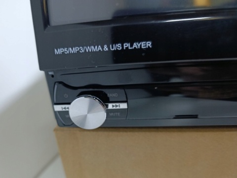 Hikity 1DIN Radio 7" CarPlay Android Auto BT SWC USB AUX wysuwany ekra