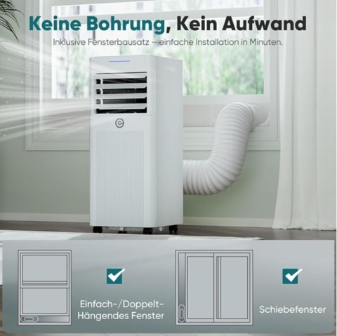 KLIMATYZATOR MOBILNY 3W1 9000 BTU KY-26/07G 990W, pow 36 m2