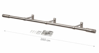 Karnisz teleskopowy srebrny 60-260 cm