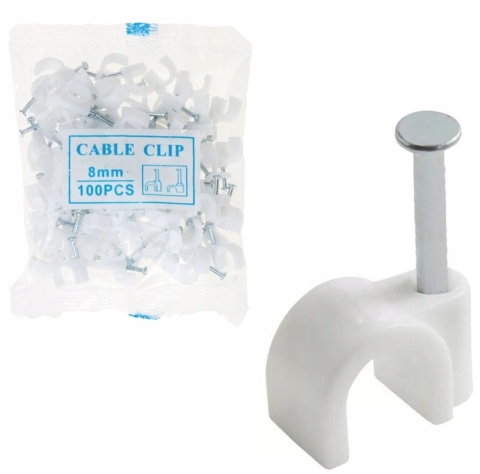 Klipsy do kabli, uchwyty montażowe zestaw 500 szt 12,10,8,6,4 mm