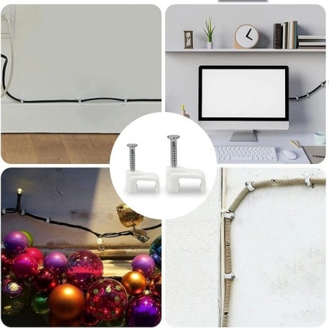 Klipsy do kabli, uchwyty montażowe zestaw 500 szt 12,10,8,6,4 mm