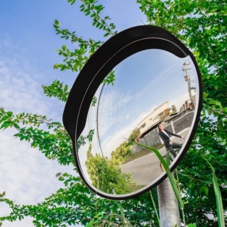 Lustro szerokokątne drogowe okrągłe 60 cm czarne