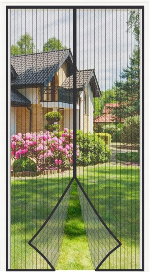 Magnetyczna moskitiera 4UMOR do drzwi i okien 95x220cm, czarna