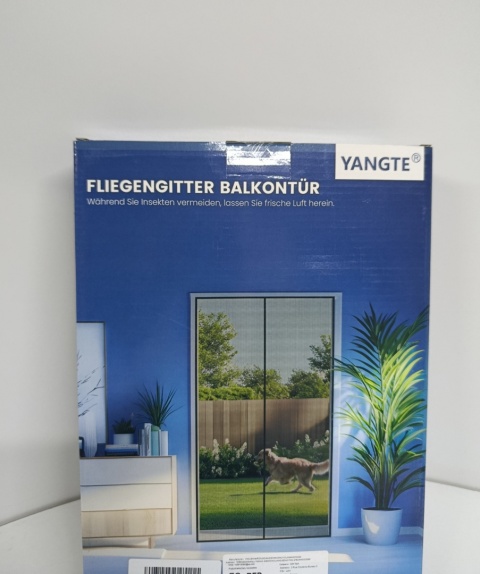 Moskitiera magnetyczna drzwi 90x210 cm Czarna YANGTE