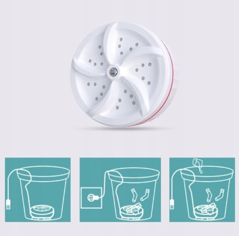 NI PRALKA TURYSTYCZNA PRZENOŚNA USB WIRÓWKA WIRNIKOWA TURBOWASH DO PRANIA