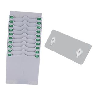 ORGANIZER ŚCIENNY NA KARTY CZASU PRACY / IDENTYFIKATORY – 20 KIESZENI stojak na karty magnetyczne