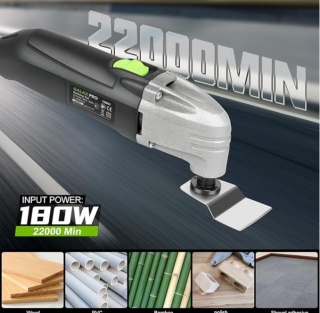 Oscylacyjne Narzędzie Wielofunkcyjne 180W 22000 OPM + Zestaw Akcesoriów