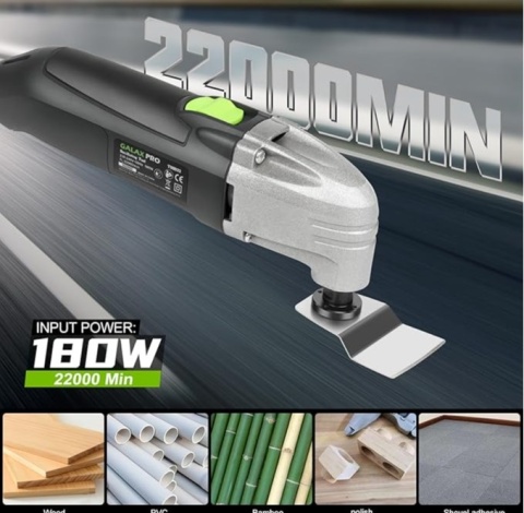 Oscylacyjne Narzędzie Wielofunkcyjne 180W 22000 OPM + Zestaw Akcesoriów