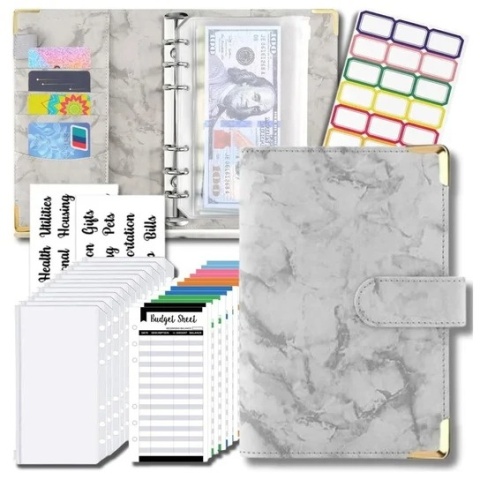 PLANER BUDŻETOWY OSZCZĘDNIK DZIENNIK NOTES SZARY A6