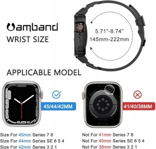 Pasek AMBAND do Apple czarny M1 Sport