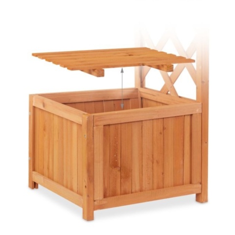 Pergola z donicami z drewna Relaxdays