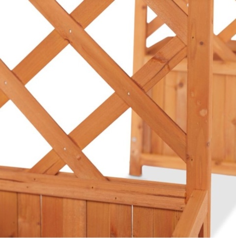 Pergola z donicami z drewna Relaxdays