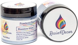 Perłowy Metaliczny Pigment w Proszku Bluestone Silver Resine4Decor