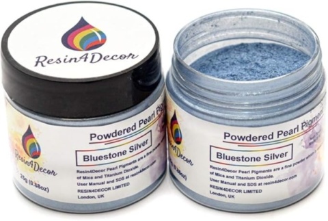 Perłowy Metaliczny Pigment w Proszku Bluestone Silver Resine4Decor