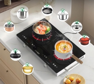 Płyta indukcyjna COOKSIR 2 PALNIKI CSC-PF6021SGB