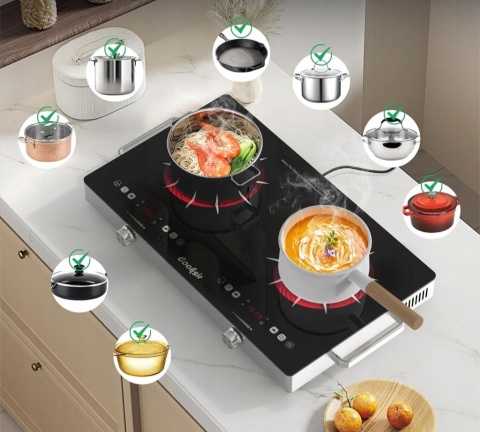 Płyta indukcyjna COOKSIR 2 PALNIKI CSC-PF6021SGB