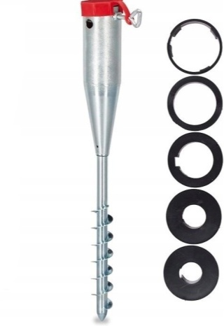 Podstawa do parasola Relaxdays , tuleja uziemiająca, metalowy świder