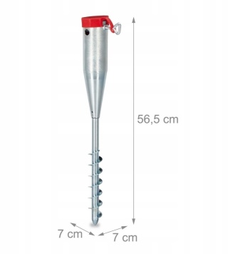 Podstawa do parasola Relaxdays , tuleja uziemiająca, metalowy świder