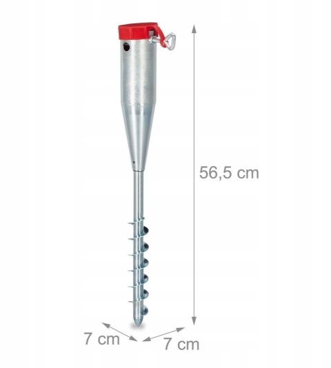 Podstawa do parasola Relaxdays , tuleja uziemiająca, metalowy świder