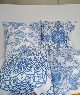 Poszewki Dekoracyjne na Poduszki 44x44cm Zestaw 4 Sztuki