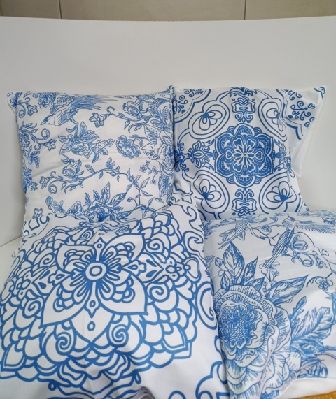 Poszewki Dekoracyjne na Poduszki 44x44cm Zestaw 4 Sztuki