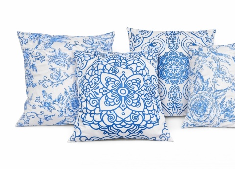 Poszewki Dekoracyjne na Poduszki 44x44cm Zestaw 4 Sztuki