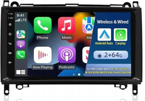 RADIO ANDROID MERCEDES-BENZ B200 2008-2011 bez kamery cofania