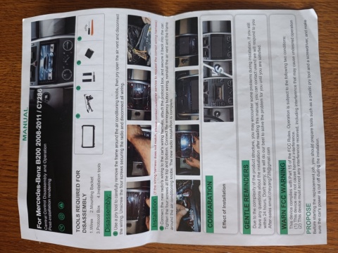 RADIO ANDROID MERCEDES-BENZ B200 2008-2011 bez kamery cofania