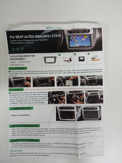 RADIO GPS ANDROID NAWIGACJA BT SEAT ALTEA 2004-2016 CARPLAY 2GB 64GB C7216