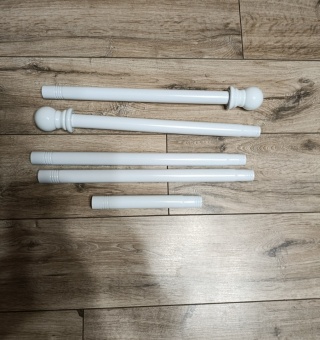 REGULOWANY KARNISZ TELESKOPOWY KULA 70x170 cm BIAŁY