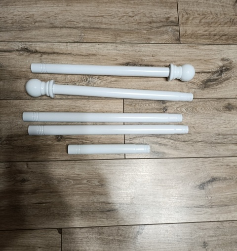 REGULOWANY KARNISZ TELESKOPOWY KULA 70x170 cm BIAŁY