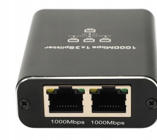 ROZDZIELACZ internetu ETHERNET RJ45 – 1x3 GIGABIT 1000Mbps