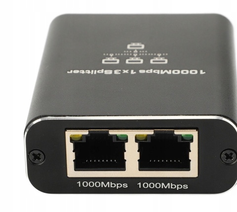 ROZDZIELACZ internetu ETHERNET RJ45 – 1x3 GIGABIT 1000Mbps