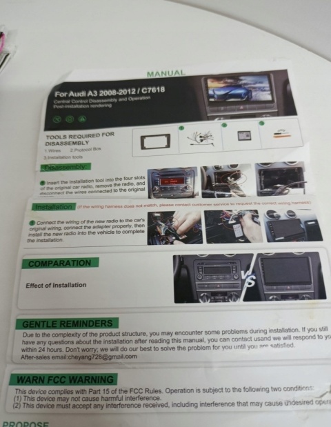 Radio Audi A3 2008-2012 Android 10" WiFi AUDI A3 C7618 - brak kamerki